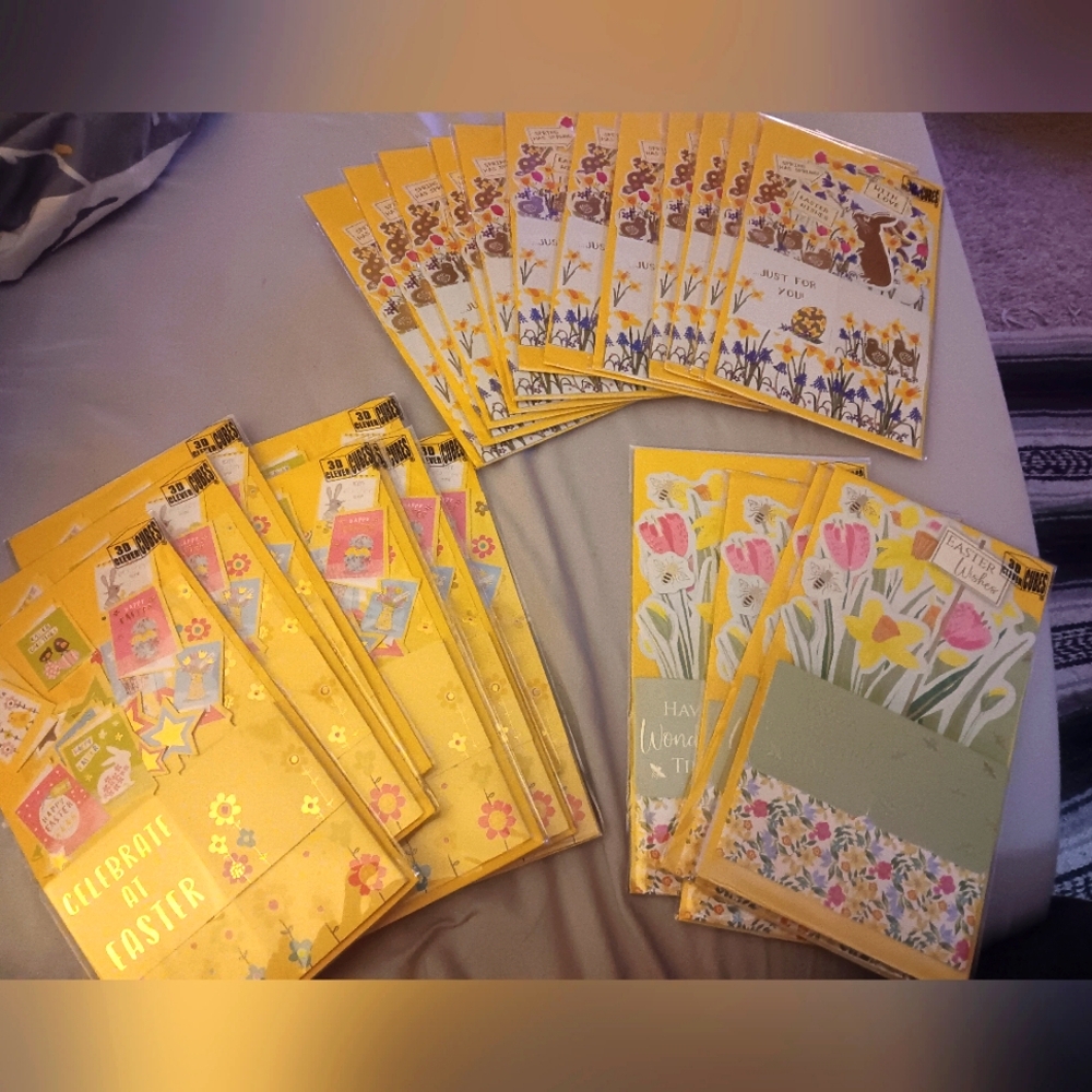 24 Easter cards sealed in original packaging